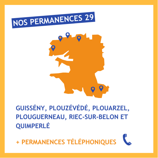 Carte des lieux en Finistère de défenses consommateurs 