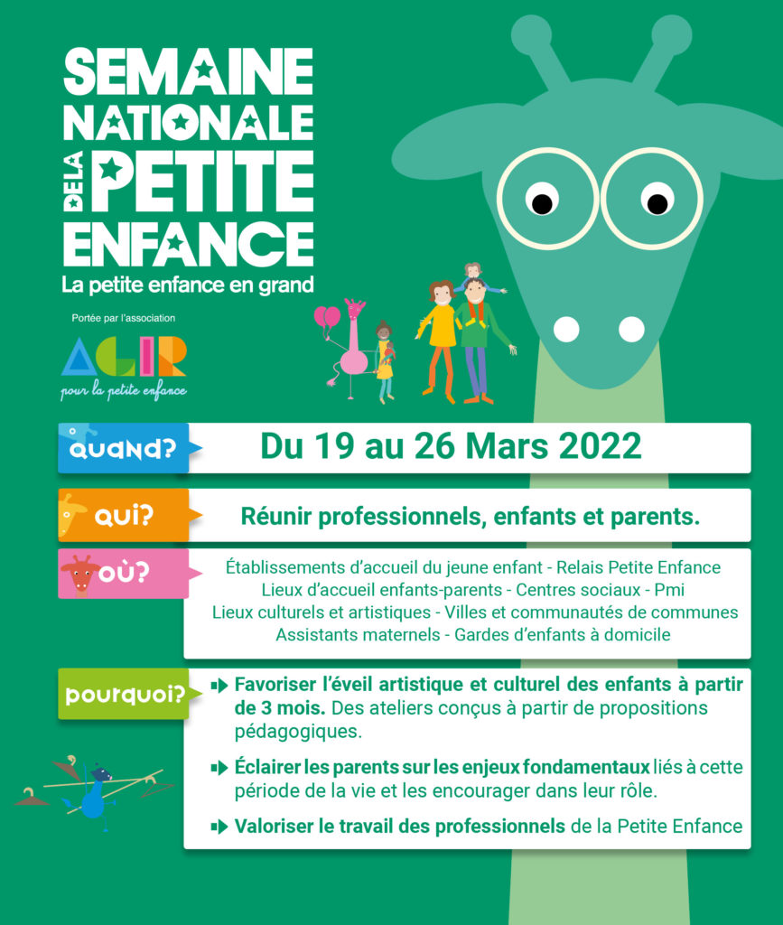 Semaine Nationale de la Petite Enfance (du 19 au 26 mars 2022)