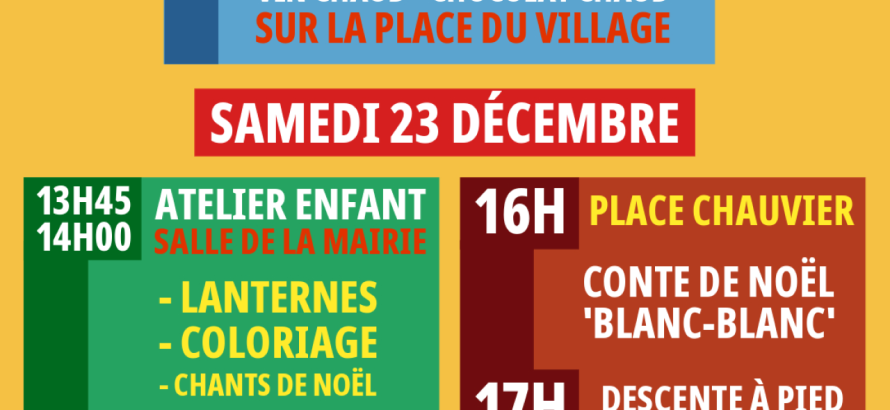 Planning des activités du 22 & 23 décembre 2023