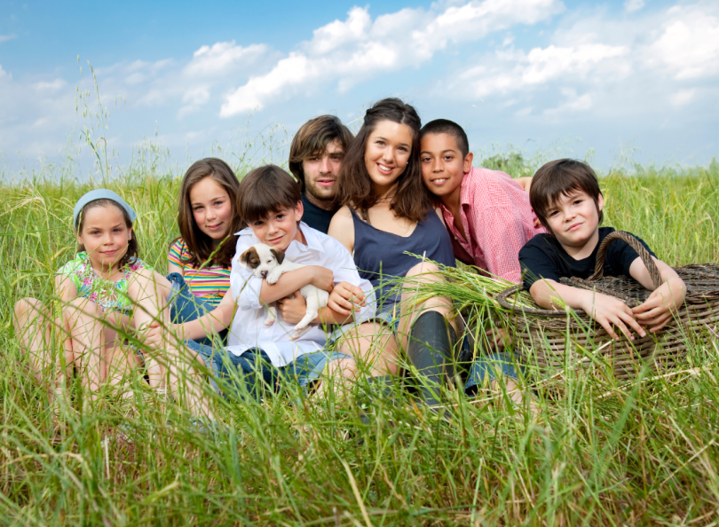 famille en milieu rural