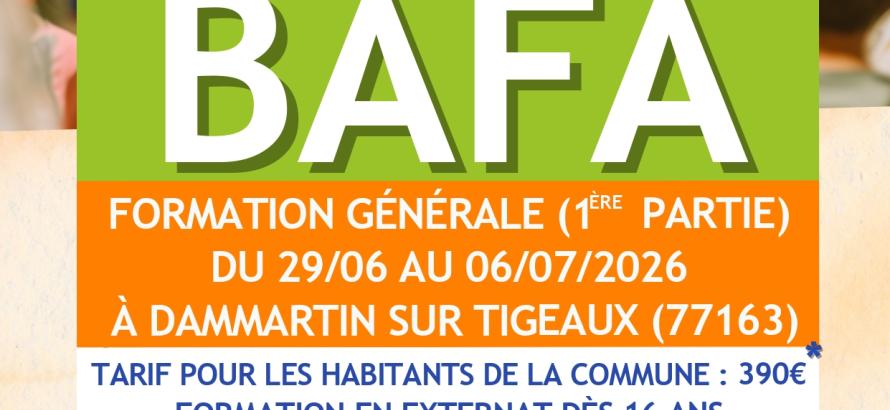 FORMATION GENERALE (1ère partie)  du 29 juin au 06 juillet 2026 à Dammartin sur tigeaux
