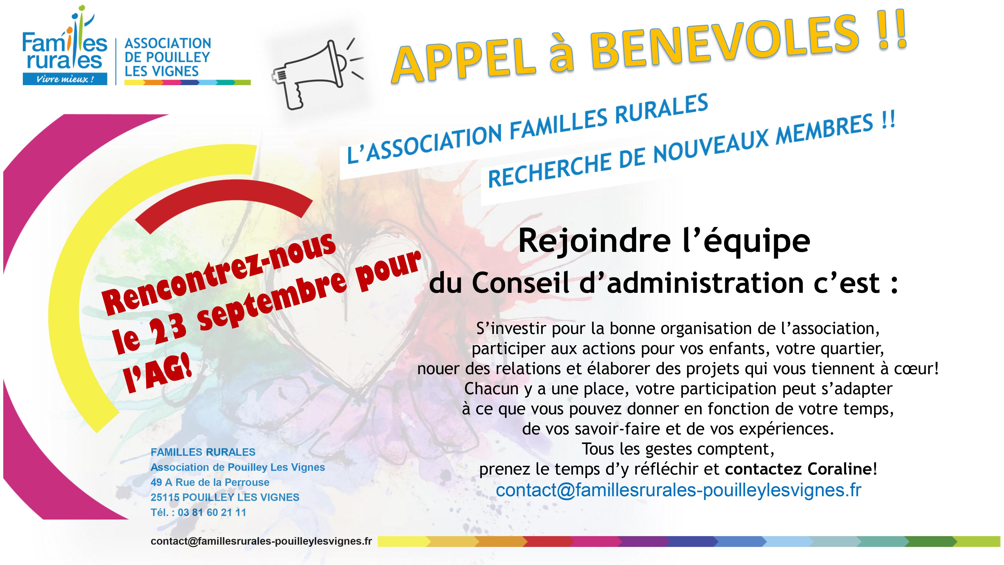 Appel à bénévoles