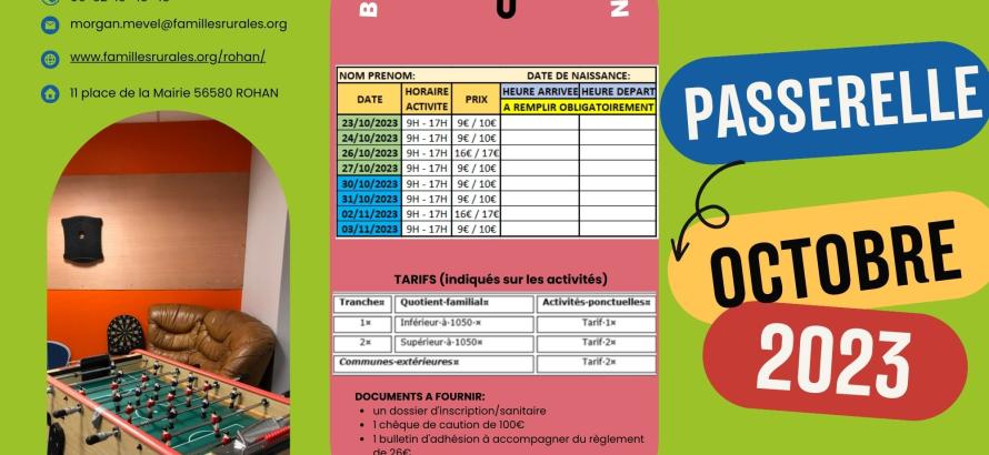 Programme Passerelle Octobre 2023