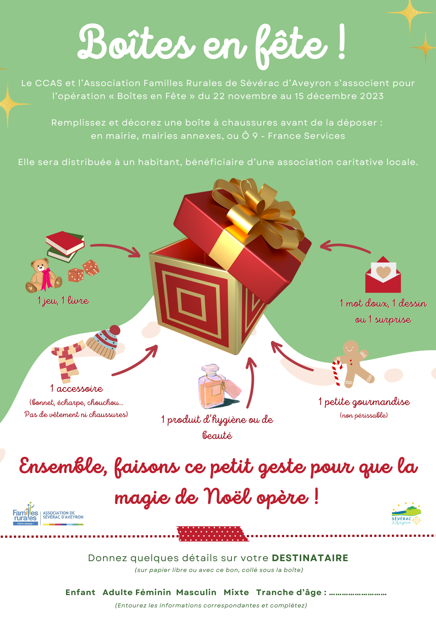 Opération boites en fetes