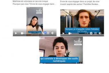 Mathilde, Emma et Julien sont volontaires à Familles Rurales