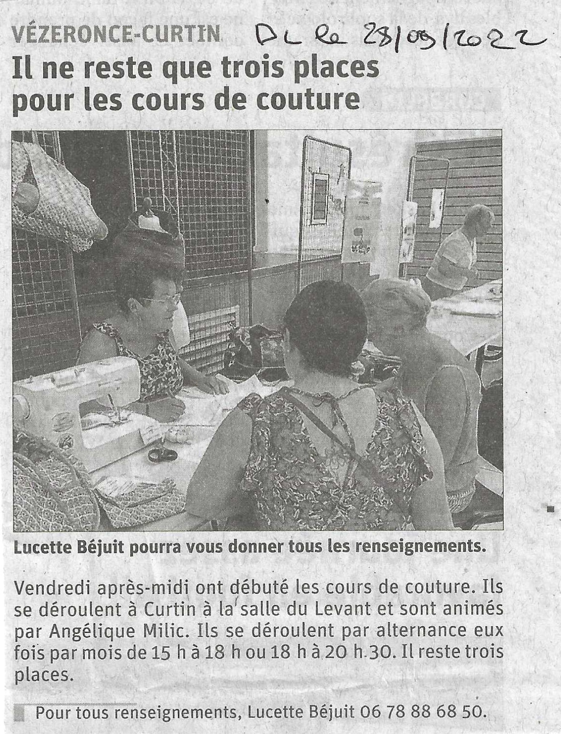 Article DL 28/09/2022 Couture