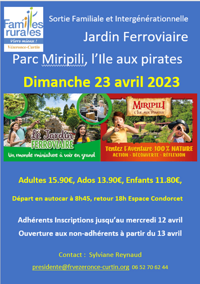 Affiche jardin ferroviaire et Miripili